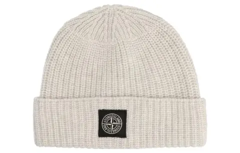 STONE ISLAND Wool Beanies Men's Gray