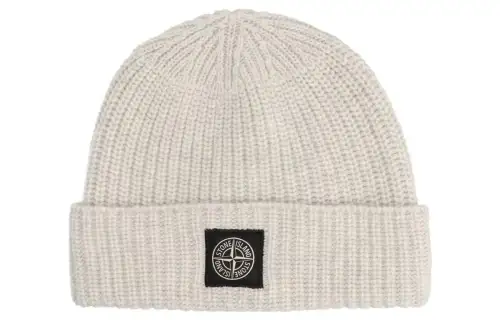 STONE ISLAND Wool Beanies Men's Gray