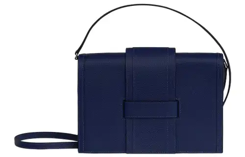 HERMES H Passant Evercolor Leather Handheld Shoulder Bag, Crossbody Bag Women's Sapphire Blue