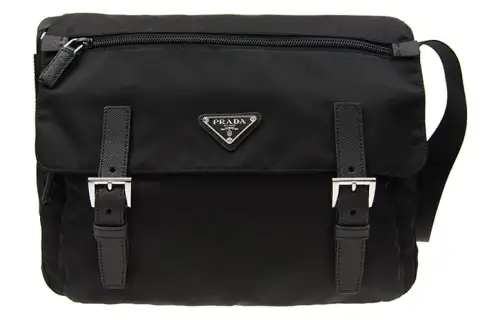 PRADA Nylon Messenger Bag, Shoulder Bag, Crossbody Bag Regular Men's Black