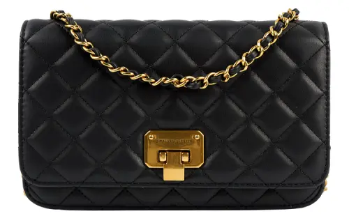 CHARLES&KEITH Polyurethane Synthetic Leather Shoulder Bag, Crossbody Bag Small Women's Black