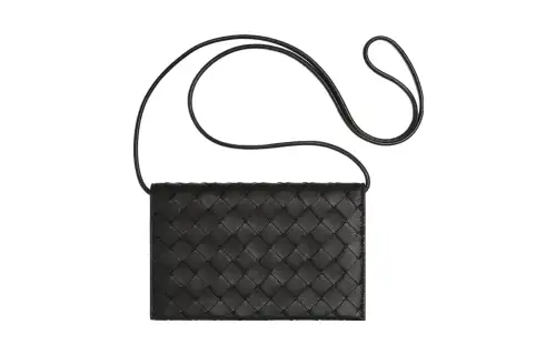 Bottega Veneta Sheepskin Shoulder Bag, Crossbody Bag, Wallet Women's Black