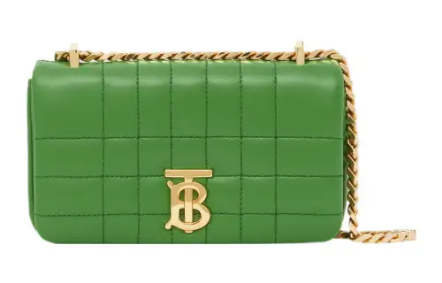 Burberry Lola Bag Lambskin Shoulder Bag, Crossbody Bag Mini Women's Green