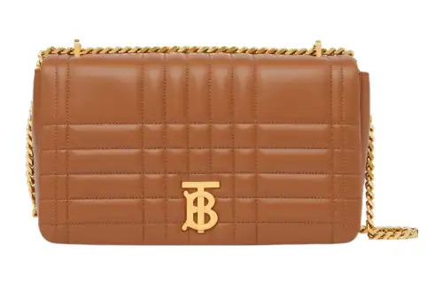 Burberry Lola Bag Lambskin Shoulder Bag, Crossbody Bag Medium Women's Brown