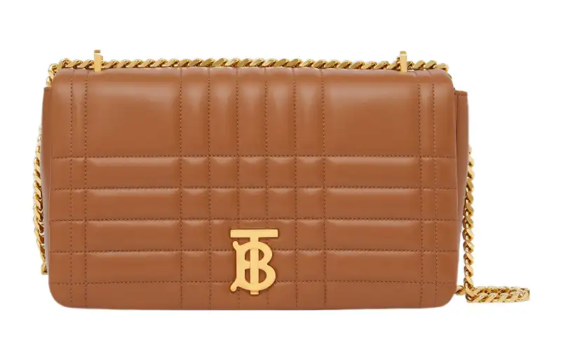 Burberry Lola Bag Lambskin Shoulder Bag, Crossbody Bag Medium Women's Brown