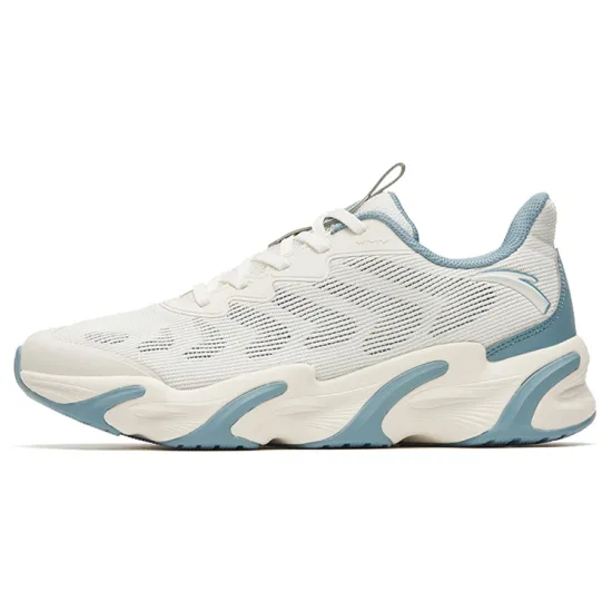 ANTA Running Shoes Men Low-Top Ivory White/Wall Gray