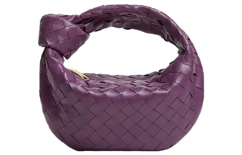 Bottega Veneta Jodie Intrecciato Top Handle Mini Eggplant
