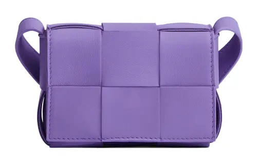 Bottega Veneta CASSETTE Sheepskin Tofu Bag, Shoulder Bag, Crossbody Bag Mini Women's Purple