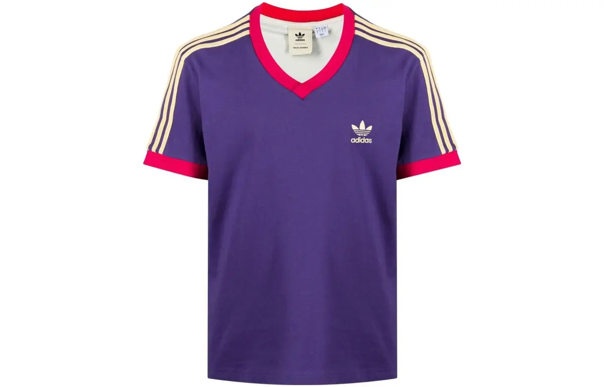 adidas originals X Wales Bonner 70s Men's Short Sleeve Vintage Tee Purple