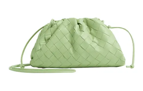 Bottega Veneta POUCH Cloud Bag Sheepskin Clutch Mini Women's Light Green