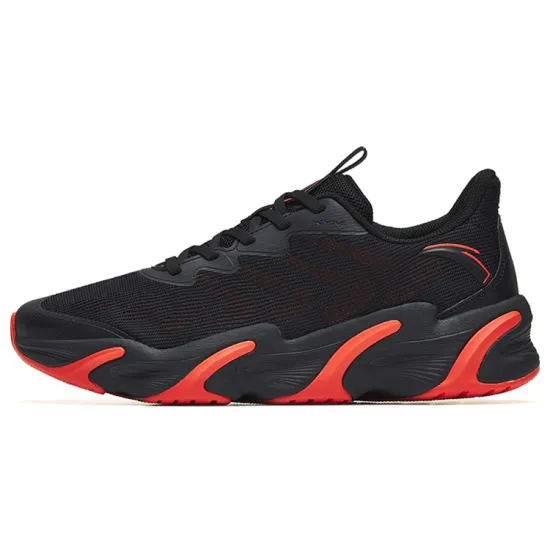 ANTA Running Shoes Men Low-Top Black/Persimmon Orange