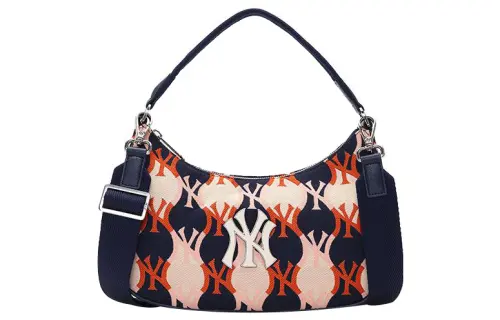 MLB Monogram Polyamide Shoulder Bag, Handbag, Shoulder Bag, Crossbody Bag Regular Women's Dark Marine Blue