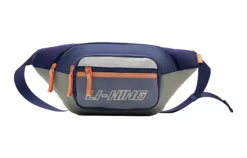 Li Ning Fabric Crossbody Bag, Sling Bag, Fanny Pack Unisex Dark Blue