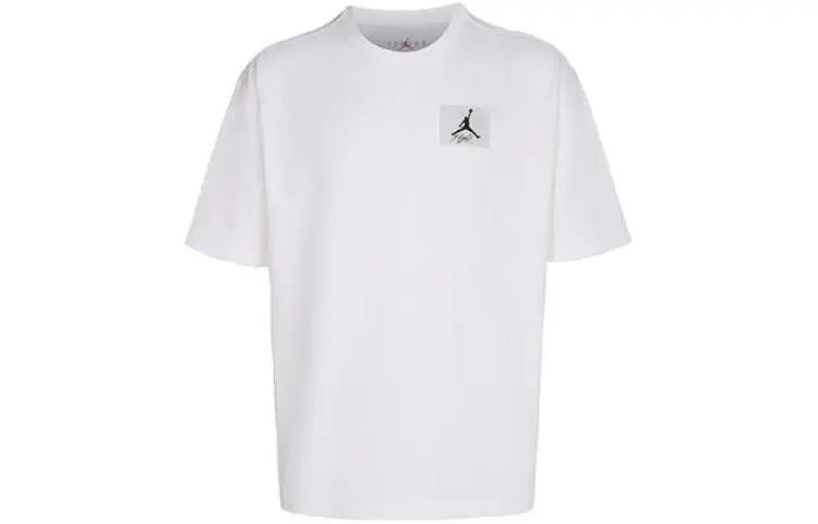 Jordan Flight Essentials T Shirts Men's White Crew Neck Moderate Straight Fit