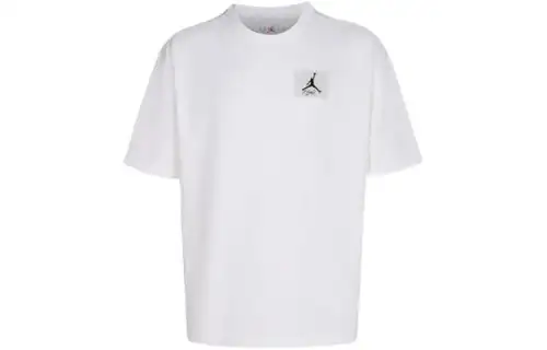 Jordan Flight Essentials T Shirts Men's White Crew Neck Moderate Straight Fit