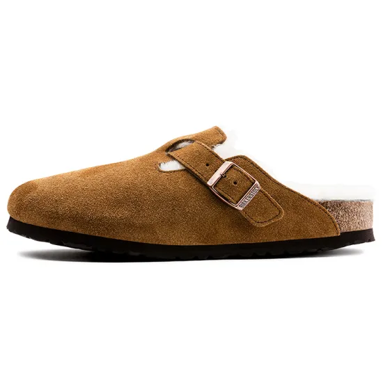 Boston Birkenstock Shearling Suede 'Mink'