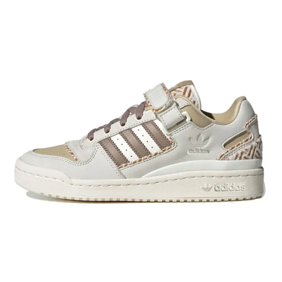Adidas Originals FORUM Skateboard Shoes Women's Low-top White/Brown
