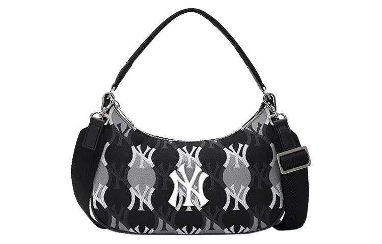 MLB Polyamide Polyester Shoulder Bag, Handbag, Crossbody Bag, Shoulder Bag Regular Unisex Black Gray