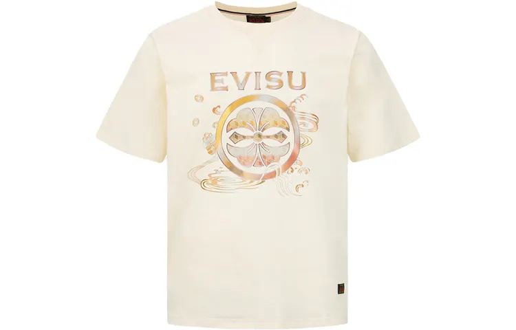 EVISU T Shirts Men's Crew Neck Moderate Straight Fit