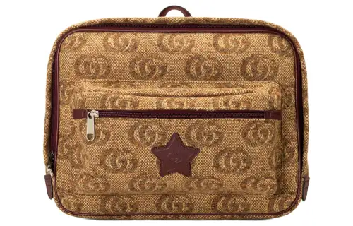 GUCCI Wool Jacquard Backpack For Kids Regular Kids' Brown