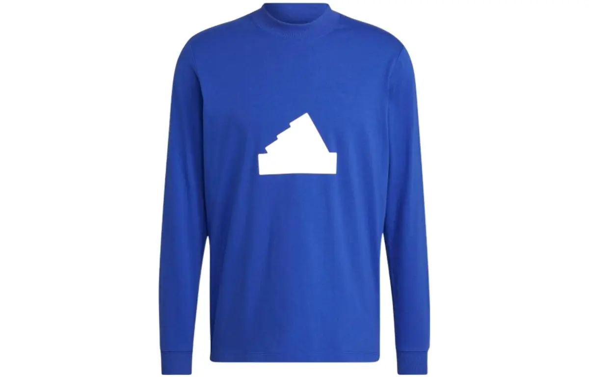 Adidas T-Shirts Men's Blue Crew Neck Moderate Straight Fit