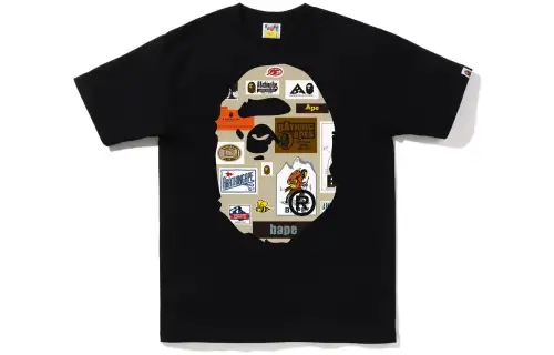 Bape Multi Label Big Ape Head Tee