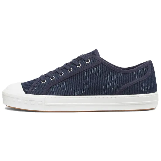 FENDI Domino Low Top Stylish Skateboarding Shoes Men's Dark Blue