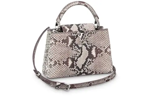 LOUIS VUITTON Capucines Python Skin Shoulder Bag, Crossbody Bag, Handbag Small Women's Multicolor