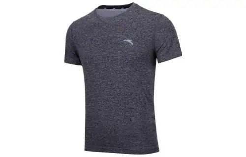 ANTA T Shirts Men's Mist Gray Crew Neck Moderate Straight Fit