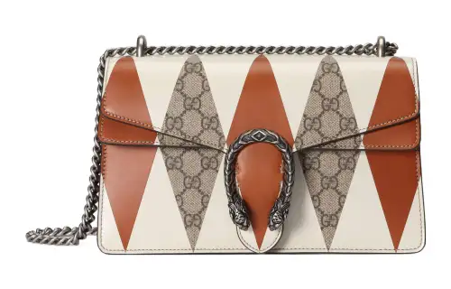 GUCCI Dionysus Multicolor Canvas With Leather Crossbody Bag, Shoulder Bag Women's
