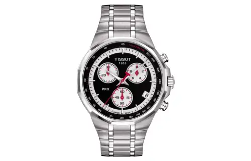 TISSOT Quartz Movement Men's Watch 40.3mm Black Dial Stainless Steel Case Stainless Steel Watchband