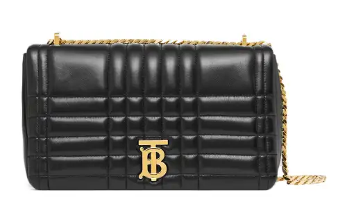 Burberry Lola Bag Quilting Lambskin Crossbody Bag, Shoulder Bag Women's Black