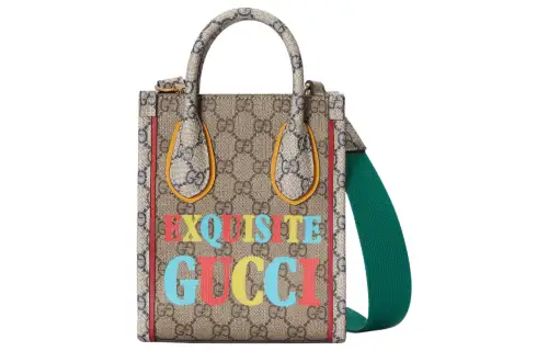GUCCI Canvas Tote Bag, Shopping Bag, Shoulder Bag, Handbag Mini Men's