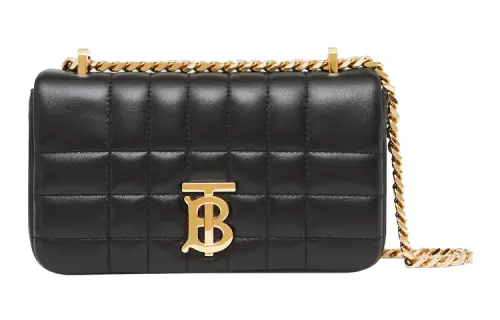 Burberry Quilted Leather Lola Bag Mini Black