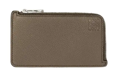 LOEWE Grain Calfskin Coin Purse, Card Holder Men's Sand