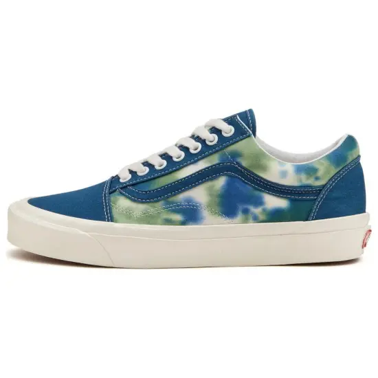 Vans Old Skool Skateboarding Shoes Unisex Low-top Blue/multicolored