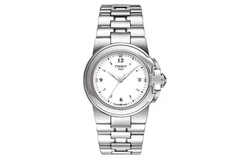 TISSOT Quartz Movement Women's Watch 30mm White Dial Stainless Steel Watchband