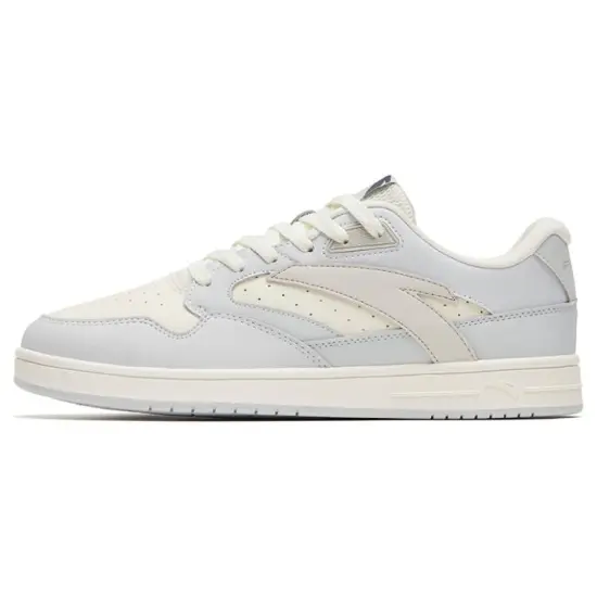 ANTA Life Collection Skateboard Shoes Men Low-Top Wheat Gray/Ivory White/One Degree Gray