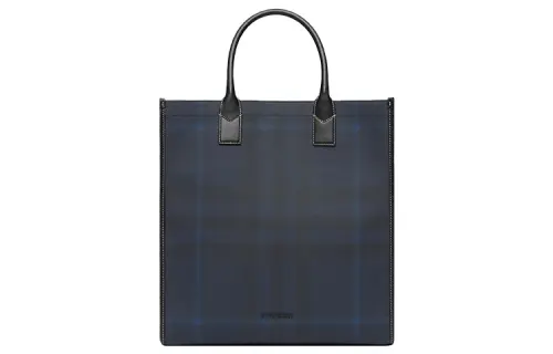 Burberry Slim Vertical Denny Tote Navy