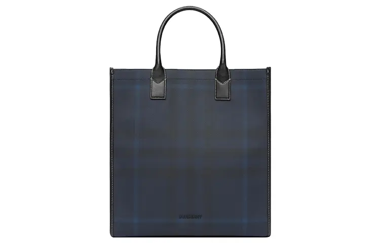 Burberry Slim Vertical Denny Tote Navy