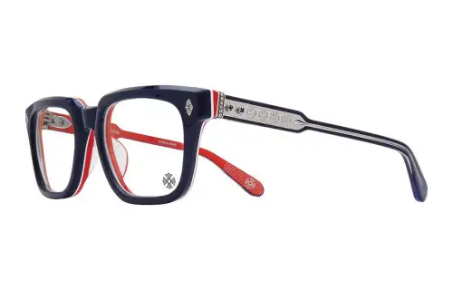 Chrome Hearts Plate And Metal Square Eyeglass Frames Unisex