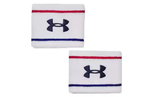 Under Armour Stripes Wristband Unisex White 2 Pack