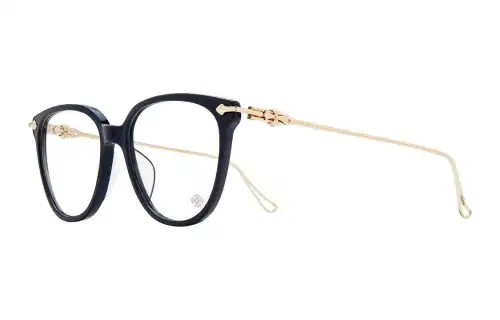 Chrome Hearts Prescription Glasses Unisex Dark Blue Gold