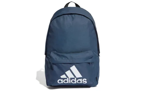 Adidas Recycled Polyester Plain Weave Fabric Backpack Regular Unisex Navy Blue