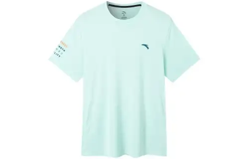 ANTA Variety Training Collection T Shirts Men's Green Crew Neck Moderate Straight Fit