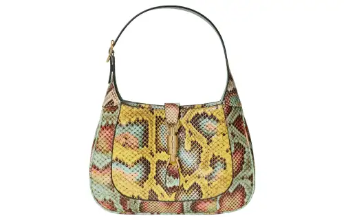 GUCCI Jackie 1961 Python Skin Crescent Shoulder Bag Shoulder Bag Women's