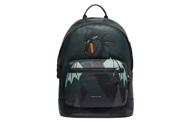 COACH Disney, Collaboration West Leather Backpack Large Men's Pine Green