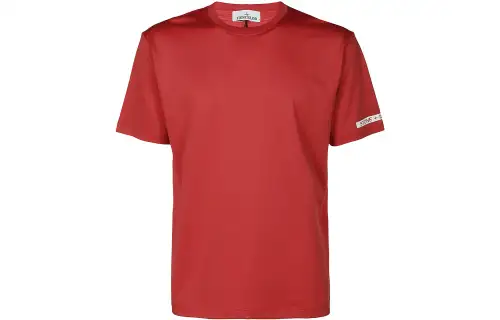 STONE ISLAND T Shirts Men's Red Crew Neck