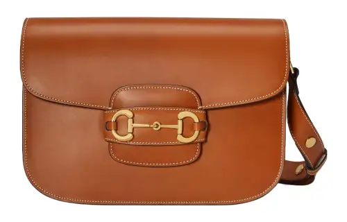 GUCCI Horsebit 1955 Leather Shoulder Bag, Handbag, Shoulder Bag Women's Brown