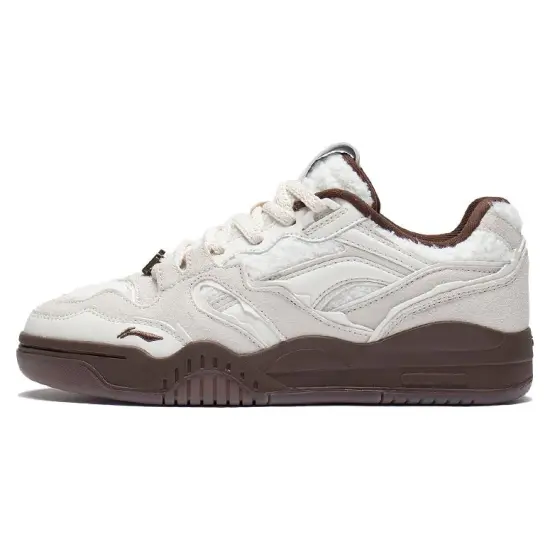 LINING Yuebai Skateboard Shoes Unisex Low-Top Mist White